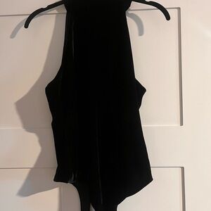 Black Velvet Sleeveless Top by lovers and friends